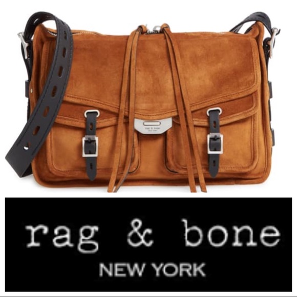 rag & bone Handbags - Rag & Bone Field Messenger Bag brown suede NEW!